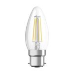 Osram Classic LED B22d Kerze Fadenlampe Klar 4W 470lm - 827  | Ersatz für 40W