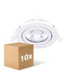 Mehrfachpackung 10x LED Schwenkbar Spot Weiß Rund 6W 350lm 60D - 920-930 Dim To Warm | 85mm - IP54 - Dimmbar - Höchste Farbwiedergabe