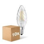 Mehrfachpackung 10x Ledvance LED Classic E14 Kerze Fadenlampe Klar 4W 470lm - 827  | Ersatz Für 40W