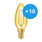 Lot 10x Ledvance Vintage 1906 LED E14 Bougie Dorée 1.5W 120lm - 824  | Remplacement 15W