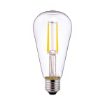 LEDbulb E27 ST64 Edison filament Claire 4W - 827 | Remplacement 40W 